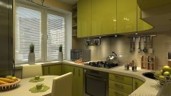صور ديكور مطبخ مودرن باللون الأخضر